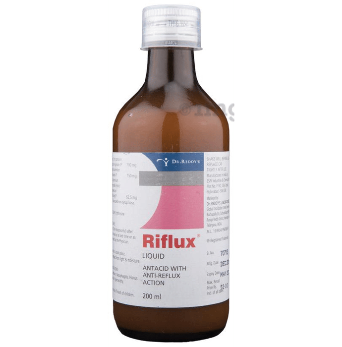 Riflux Antacid with Anti-Reflux Action Liquid | For Heartburn & Hyperacidity Relief