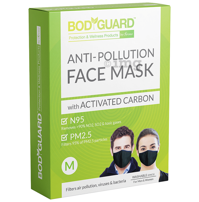 Bodyguard Anti-Pollution Mask with Activated Carbon, N95 + PM2.5 Medium