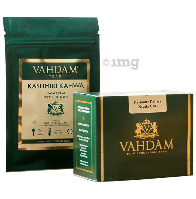 Vahdam Teas Kashmiri Kahwa Masala Chai Spiced Green Tea