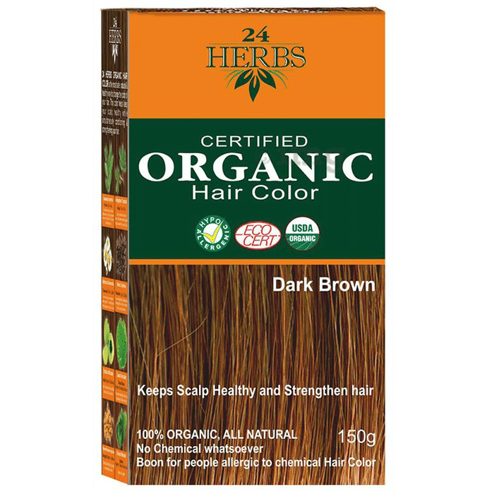 Indus Valley 24 Herbs Organic Hair Color Dark Brown