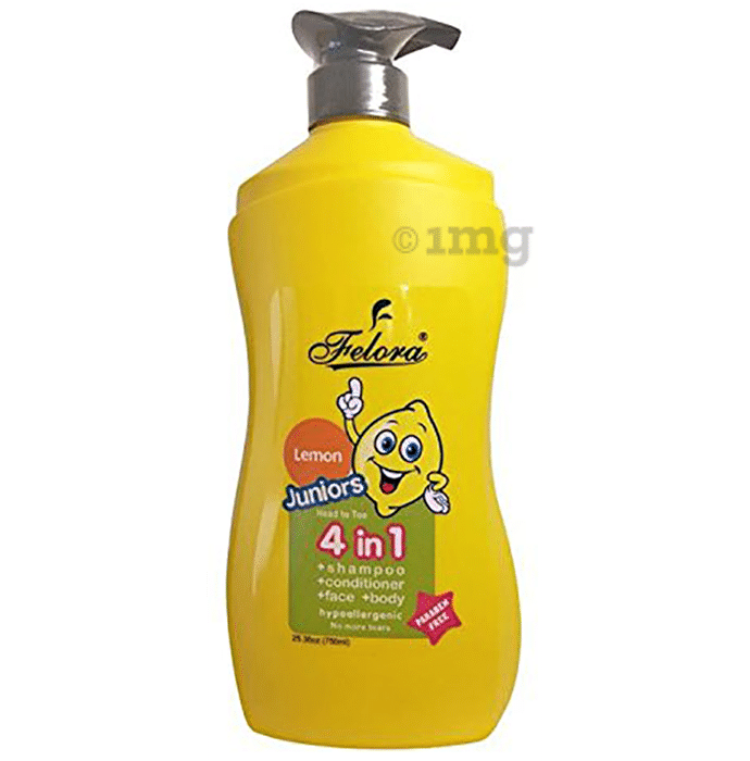 Felora Juniors Head to Toe 4 in 1 Shampoo + Conditioner + Bodywash Lemon