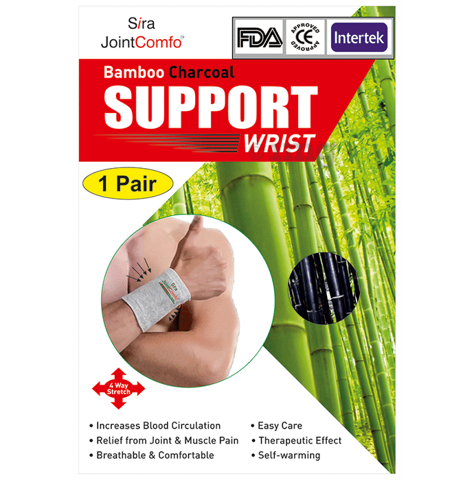 Sira Bamboo Charcoal Wrist Support Large