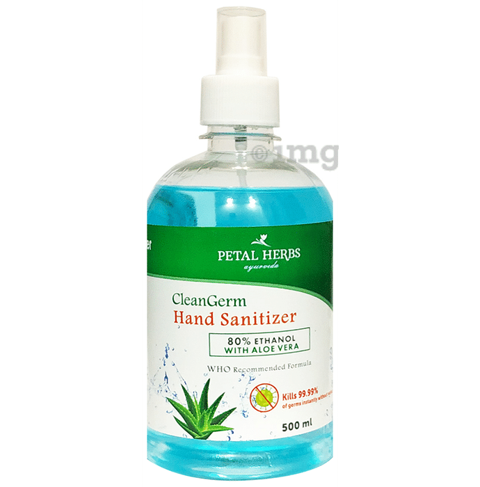 Petal Herbs Ayurveda CleanGerm Hand Sanitizer Spray 80% Ethanol with Aloe Vera