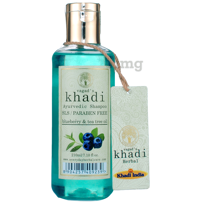 Vagad's Khadi Blueberry & Tea Tree Oil Ayurvedic Shampoo SLS & Paraben Free