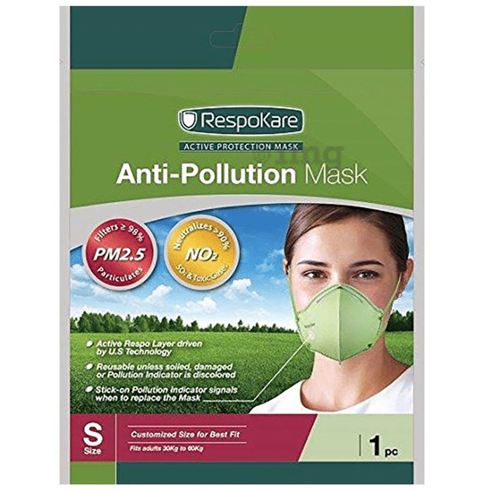 Respokare Anti-Pollution Mask Small Green