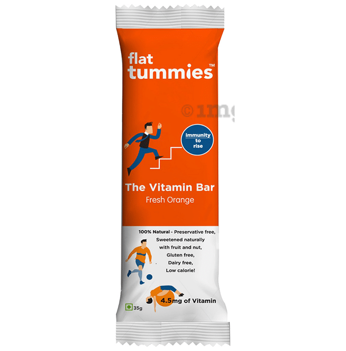 Flat Tummies Vitamin Bar (35gm Each) Fresh Orange