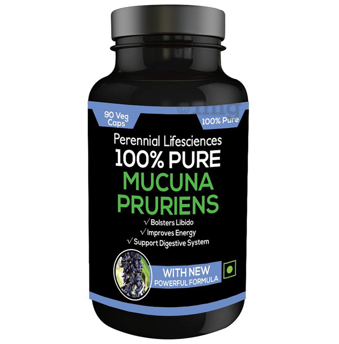 Perennial Lifesciences 100% Pure Mucuna Pruriens 500mg Veg Capsules