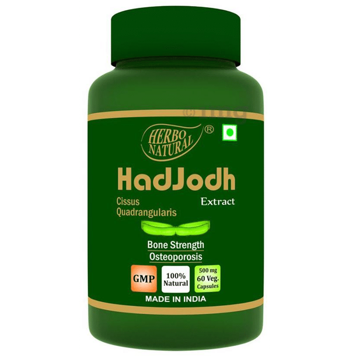 Herbo Natural Hadjodh (Cissus Quadrangularis) Extract 500mg Veg Capsule