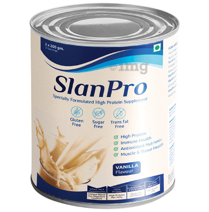Slanpro Protein Powder Vanilla Sugar Free & Gluten Free