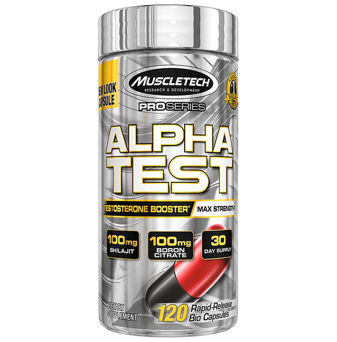 Muscletech Pro Series Alpha Test Testosterone Booster Max Strength Rapid-Release Bio Capsule