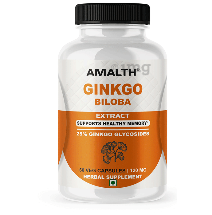 Amalth Ginkgo Biloba Extract Veg Capsules