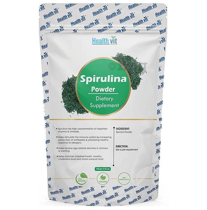 HealthVit Natural Spirulina (Dietary Supplement) Powder