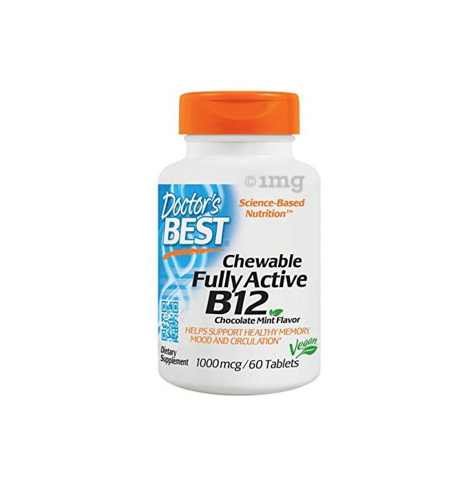 Doctor's Best Chewable Fully Active B12 1000mcg Tablet | For Mood, Memory & Circulation