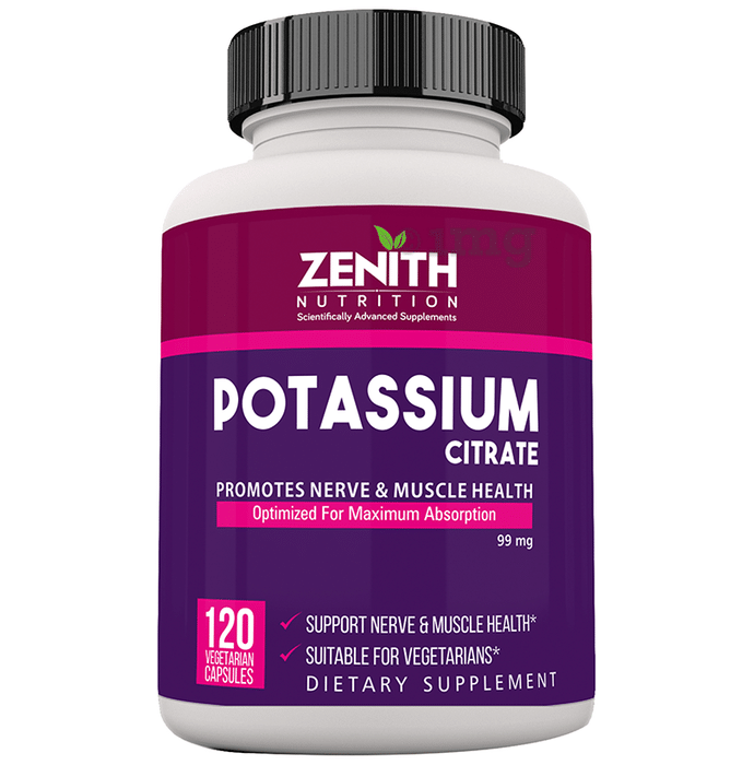 Zenith Nutrition Potassium Citrate 99mg Capsule