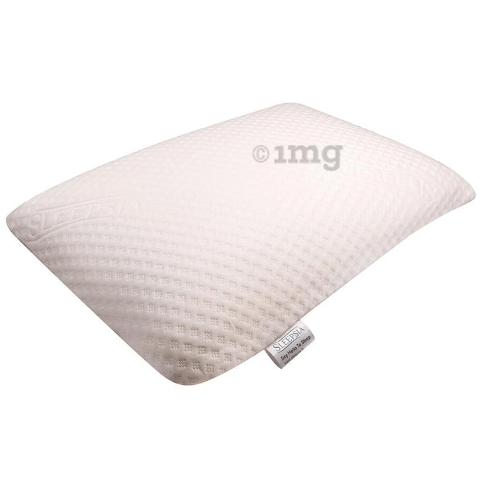 Sleepsia Slim 1 Piece Memory Foam Pillow White