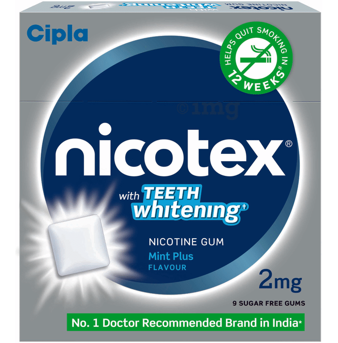 Nicotex Teeth Whitening 2mg Mint Plus Chewing Gums