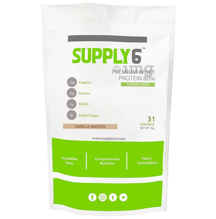 Supply6 Premium Whey Protein 80% Vanilla Smooth