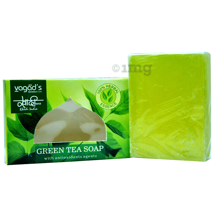 Vagad's Khadi Herbal Green Tea with Antioxidant Agents Soap