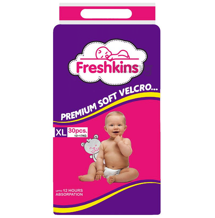Freshkins XL Premium Soft Velcro Diaper