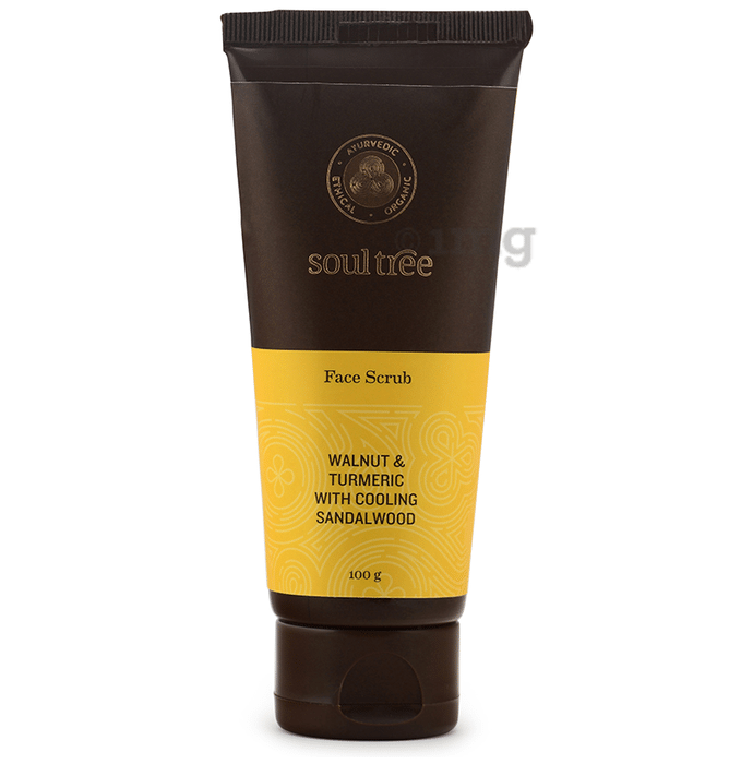 Soul Tree Walnut and Turmeric Face Scrub with Cooling Sandalwood