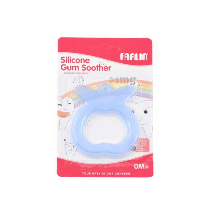 Farlin Apple Shape Silicone Gum Soother Blue