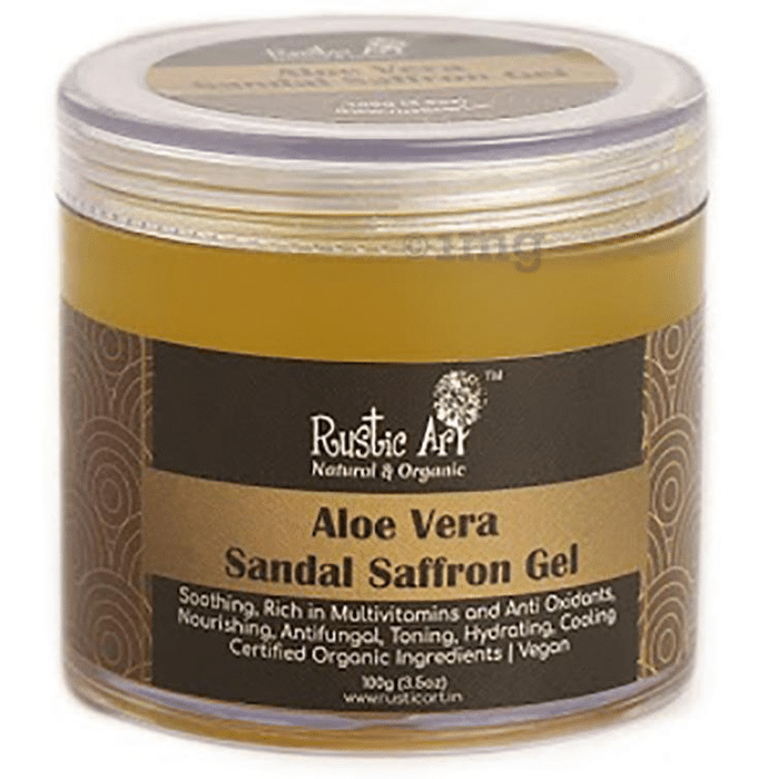 Rustic Art Organic Aloe Vera Sandal Saffron Gel
