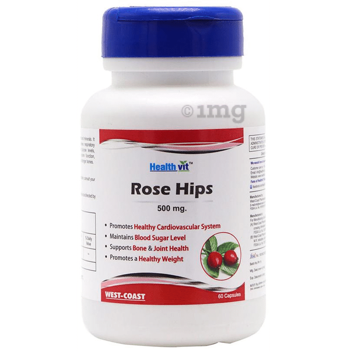 HealthVit Rose Hips 500mg Capsule