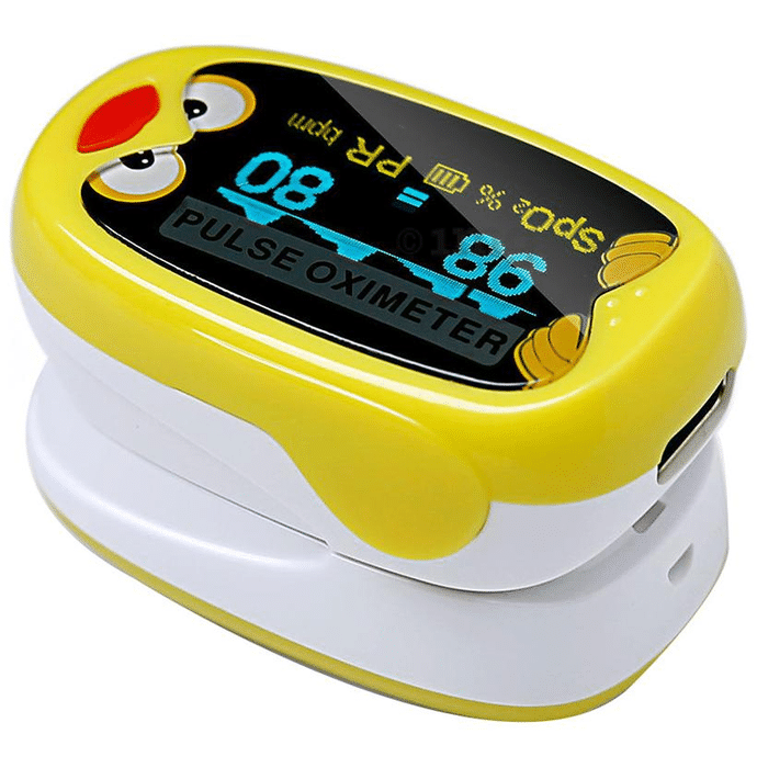 Yonker K1 Fingertip Pulse Oximeter Yellow and White
