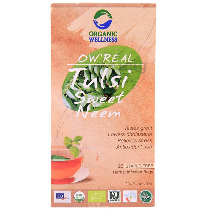 Organic Wellness OW' Real Tulsi Herbal Infusion Bags Sweet Neem