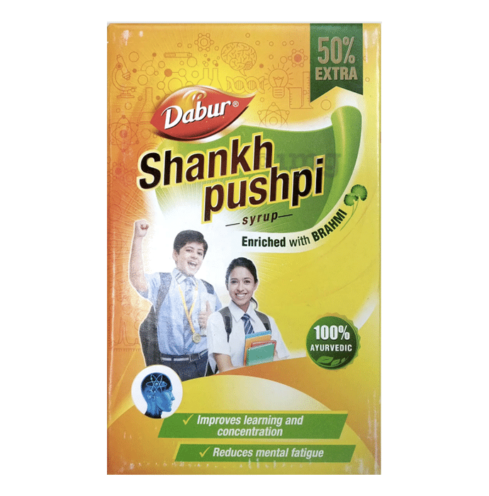 Dabur Shankhpushpi Syrup 225ml with 125ml Free
