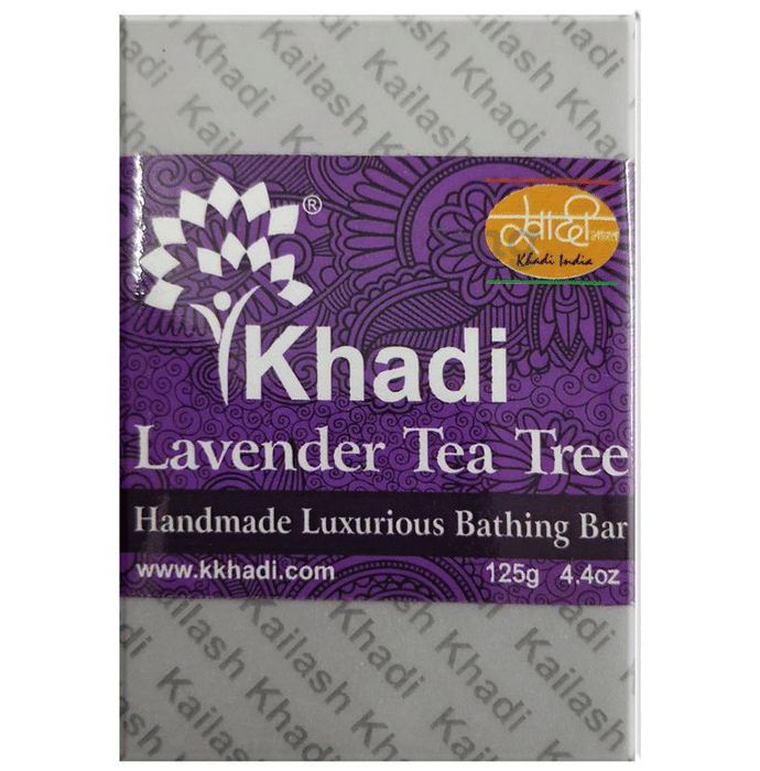 Khadi India Lavender Tea Tree Handmade Luxurious Bathing Bar