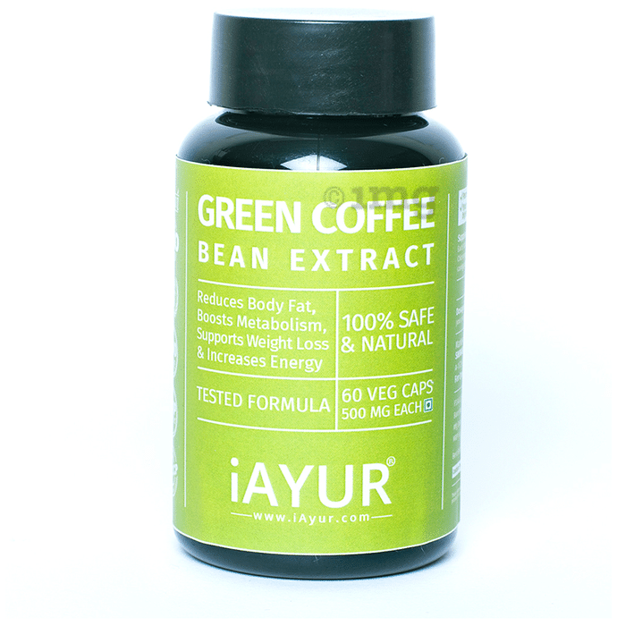 iAYUR Green Coffee Bean 500mg Veg Capsule