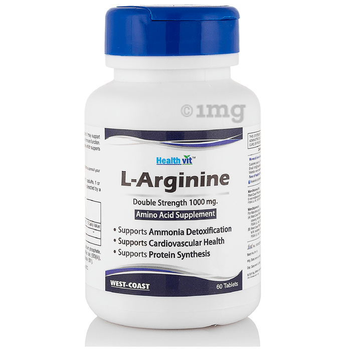 HealthVit L- Arginine Double Strength 1000mg Tablet