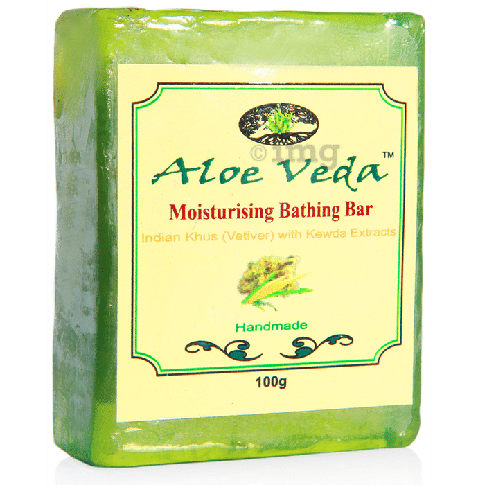 Aloe Veda Moisturising Bathing Bar Indian Khus (Vetiver) with Kewda Extracts
