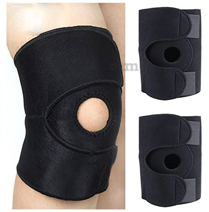 Lyra Healthcare Knee Support Band and Adjustable Brace with Velcro Belt