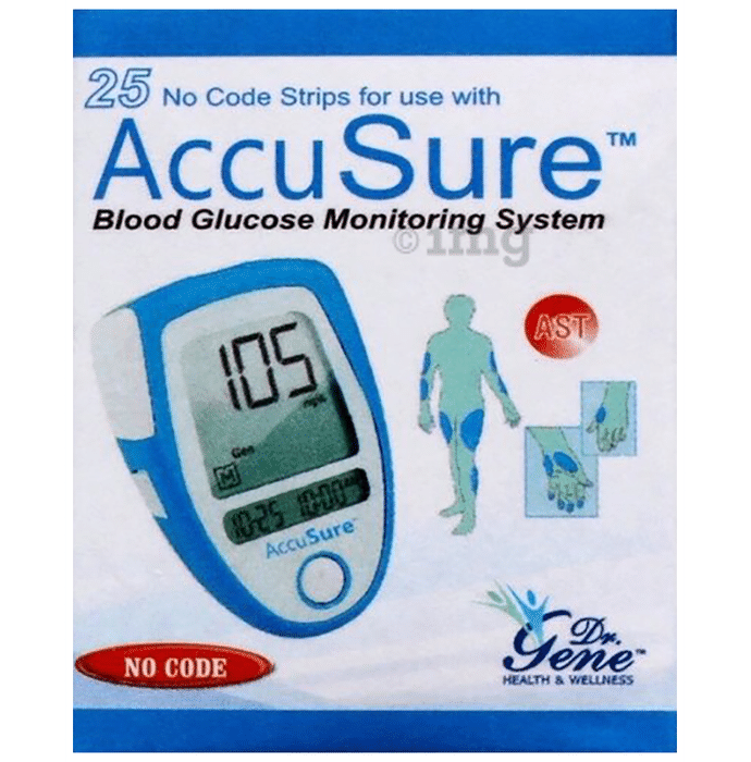 Dr. Gene Accusure Blood Glucose Test Strip (Only Strip)