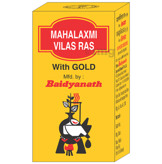 Baidyanath Mahalaxmi Vilas Ras with Gold | Manages Cold, Cough & Fever