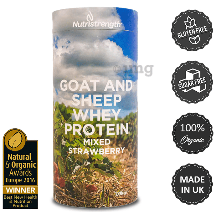 Nutristrength Goat and Sheep Whey Protein Powder Mixed Strawberry