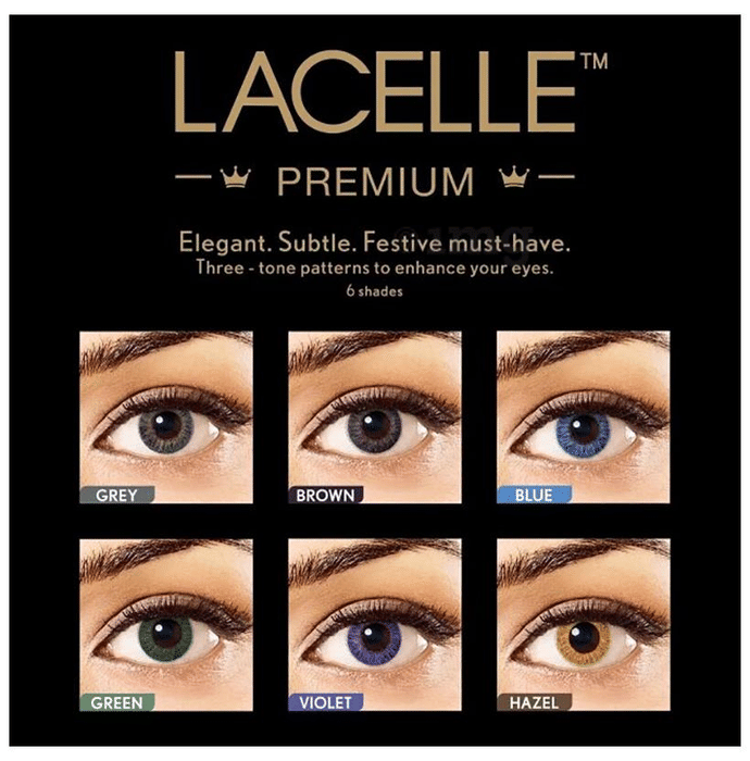 Bausch + Lomb Lacelle Premium Contact Lens (Optical Power -0.50) Hazel Spherical