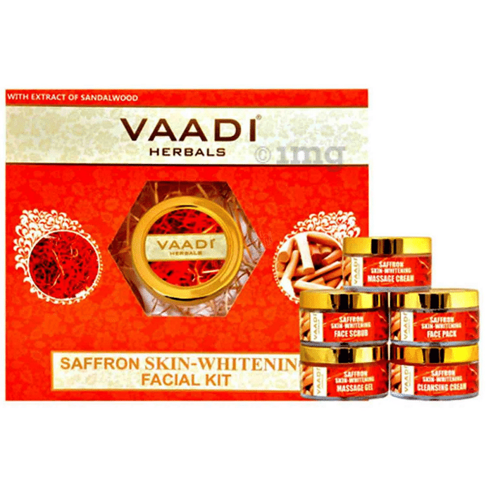 Vaadi Herbals Saffron Skin-Whitening Facial Kit with Sandalwood Extract 270gm