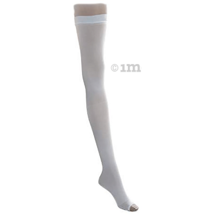 Presens OTC310 Thigh Length Anti Embolism Medical Compression Stocking XL White