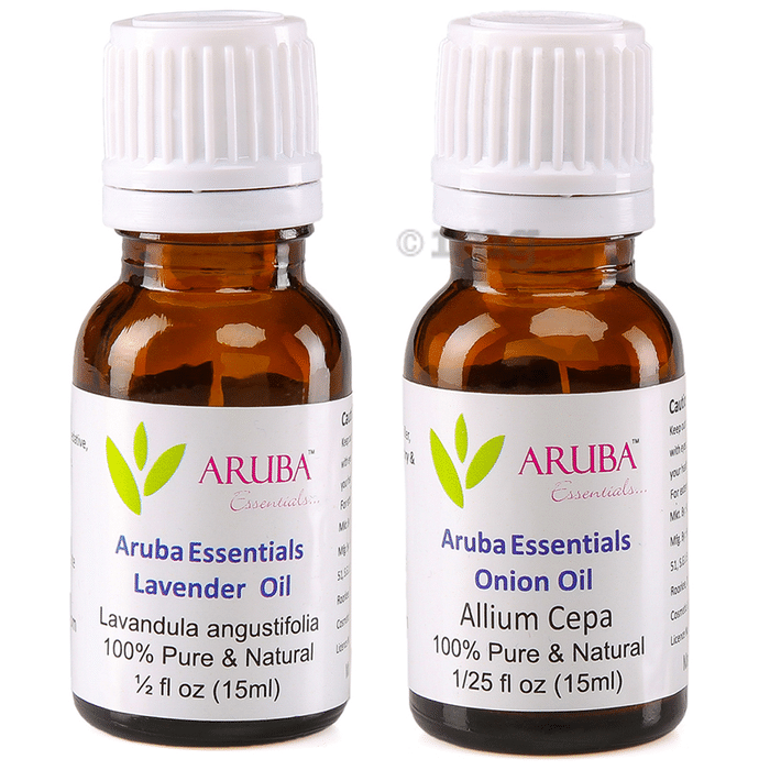 Aruba Essentials Combo Pack of Lavender Oil & Onion Oil (15ml Each)
