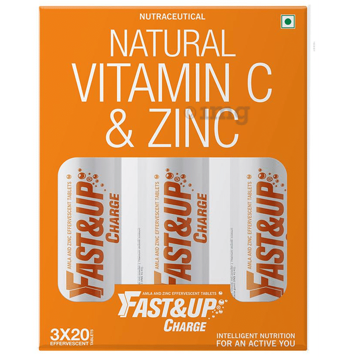 Fast&Up Charge Natural Vitamin C & Zinc Orange Effervescent Tablet