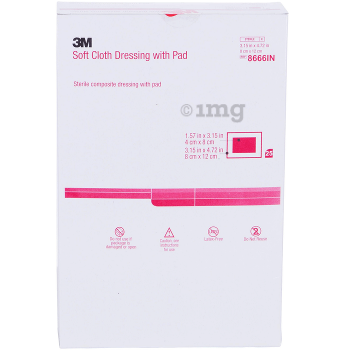3M Soft Cloth Dressing with Pad 8666A