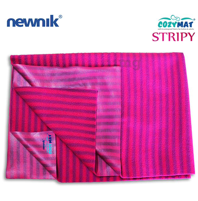 Newnik Cozymat Stripy Soft (Narrow Stripes) (Size: 140cm X 200cm) Extra Large Ruby