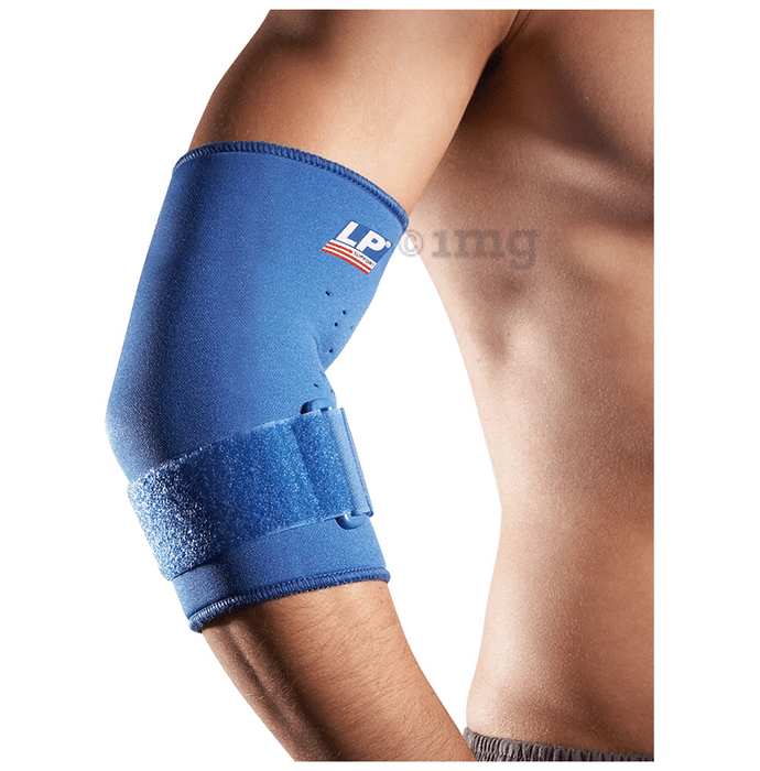 LP 723 Neoprene Tennis Elbow Support with Strap Small Blue