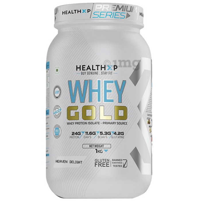 HealthXP Whey Gold Whey Protein Isolate Powder Heaven Delight
