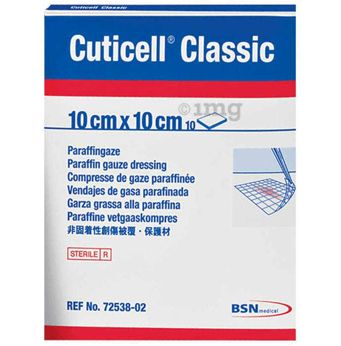 Cuticell Classic Paraffin Gauze Dressing 10cm x 10cm