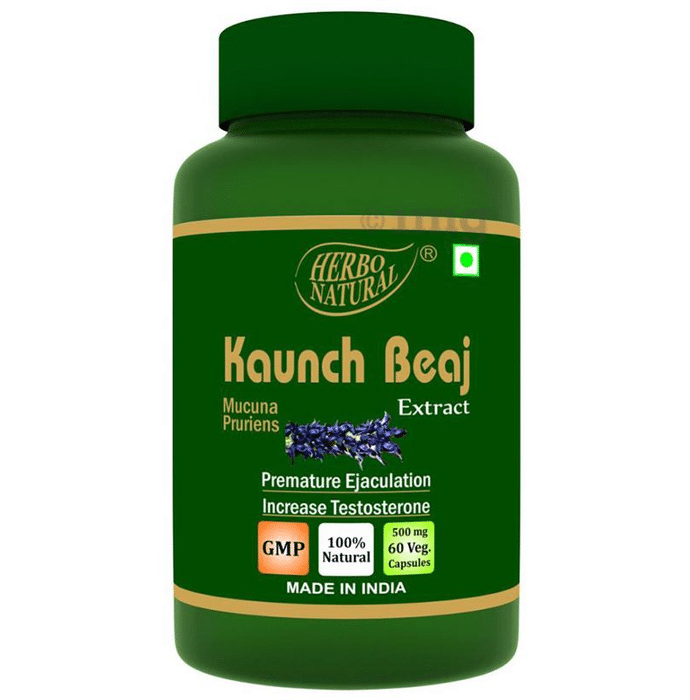 Herbo Natural Kaunch Beaj (Mucuna Pruriens) Extract 500mg Veg. Capsule