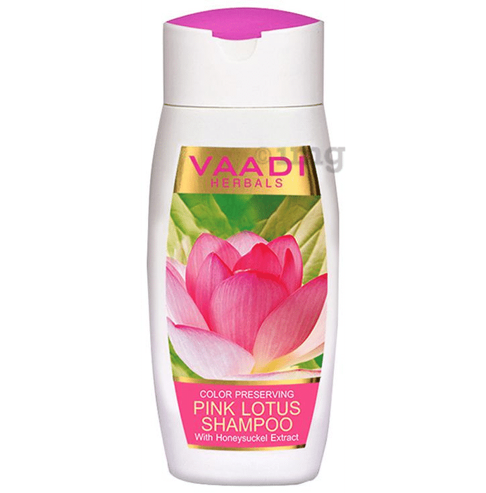 Vaadi Herbals Value Pack of Pink Lotus Shampoo with Honeysuckle Extract - Color Preserving